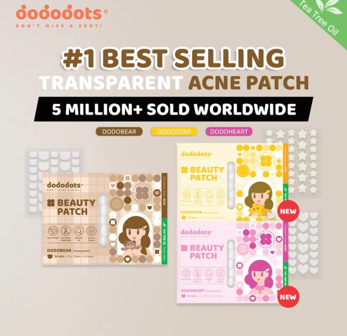 Dodobear Hydrocolloid Pimple Patch